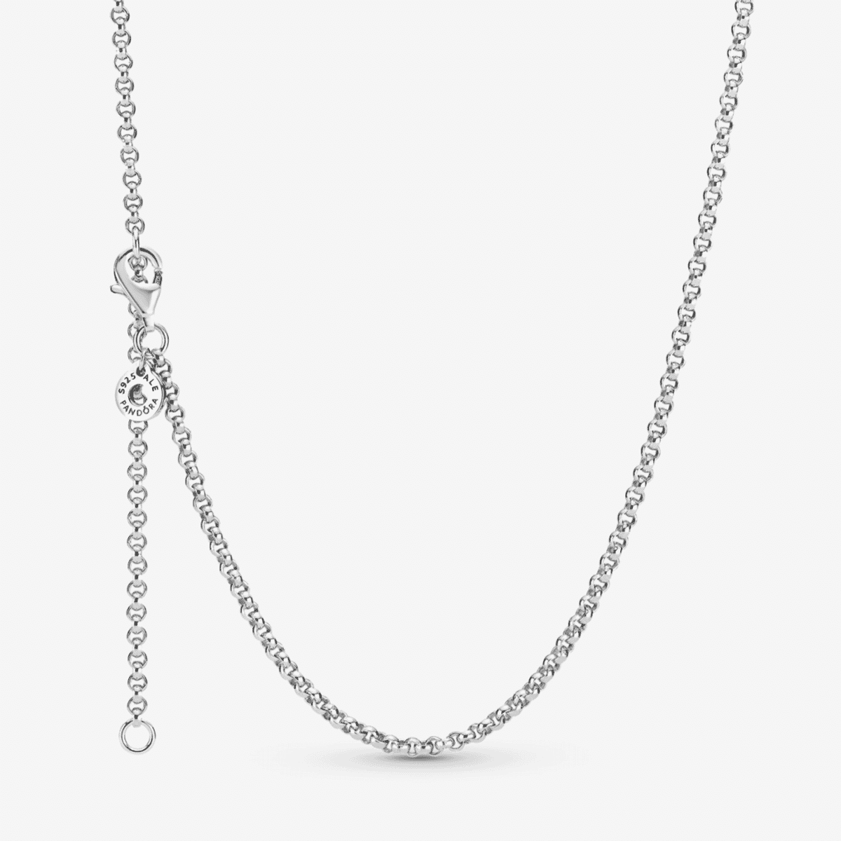 Cadena Pandora de eslabones redondos en plata con cierre ajustable - 399260C00