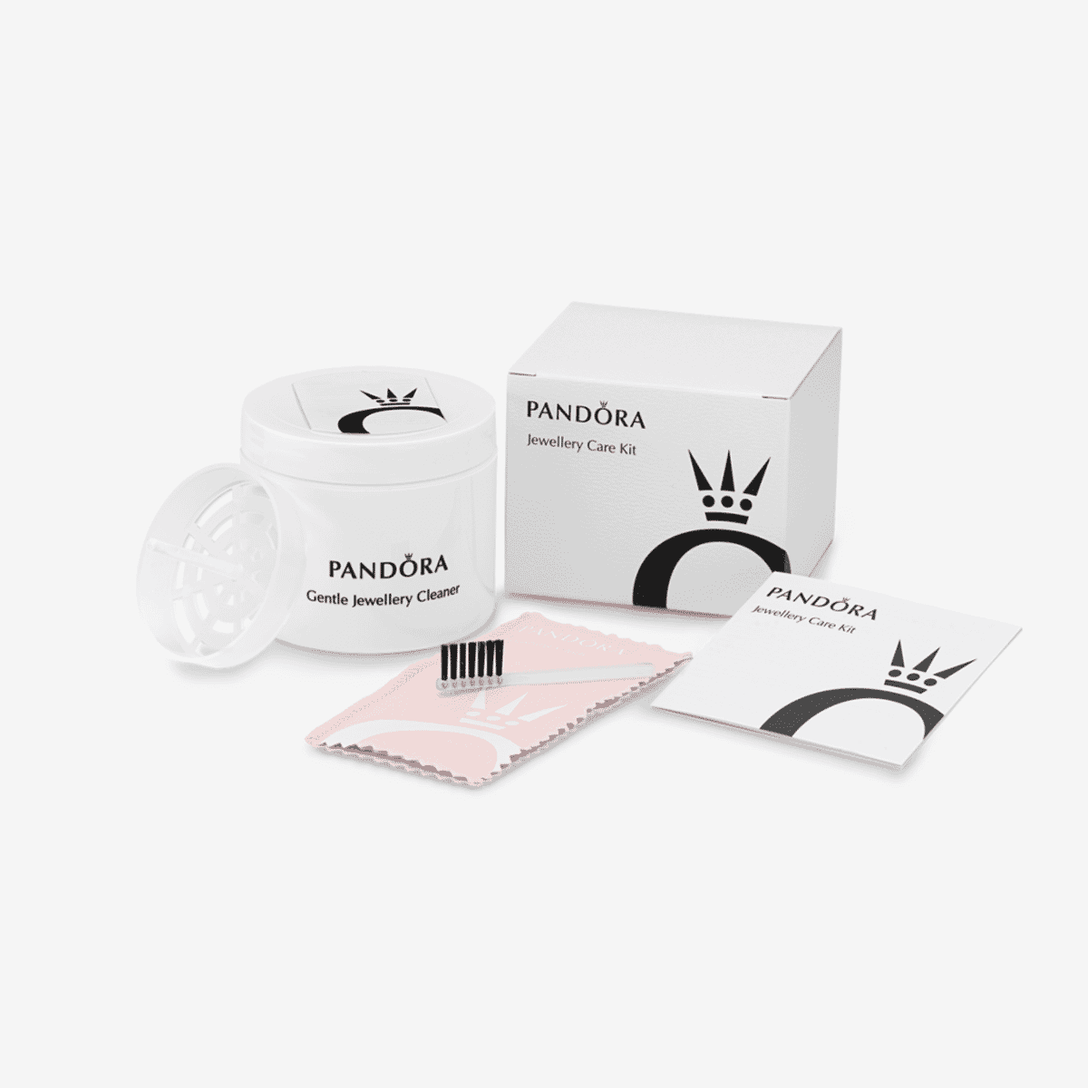 Set de limpieza Pandora con caja, solución limpiadora y paño - A002_A