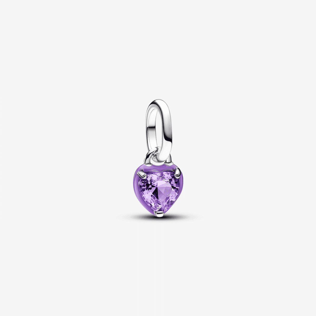 Charm colgante Pandora ME Chakra Corazón en plata con cristal púrpura - 793042C04