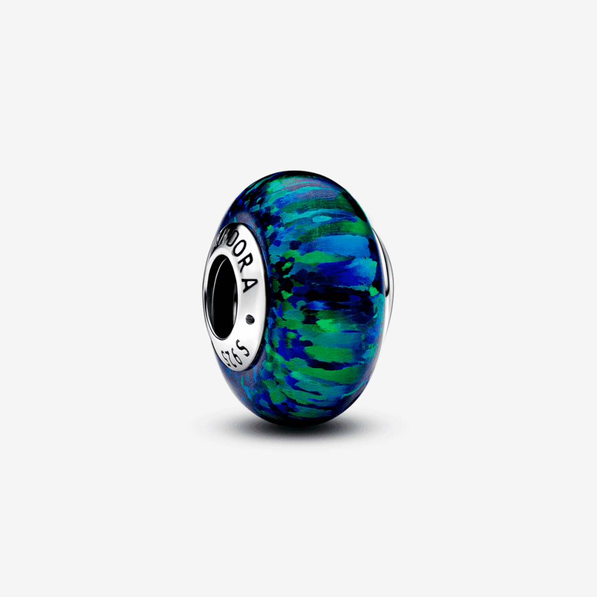 Charm Pandora Verde Opalescente en cristal de Murano - 791691C04