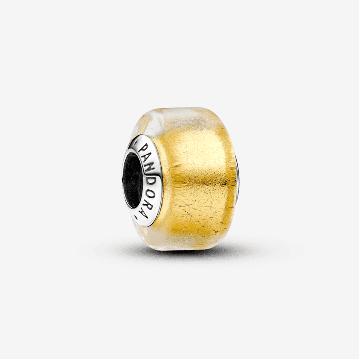 Charm Pandora Mini Cristal de Murano Dorado con núcleo de plata - 793353C00