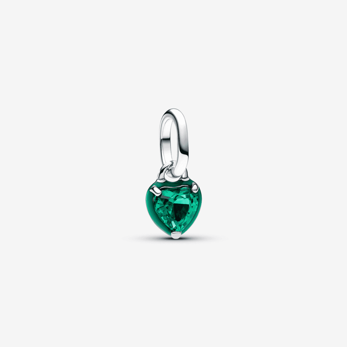 Charm Mini Colgante Pandora ME Chakra Corazón en plata con cristal verde - 793042C03