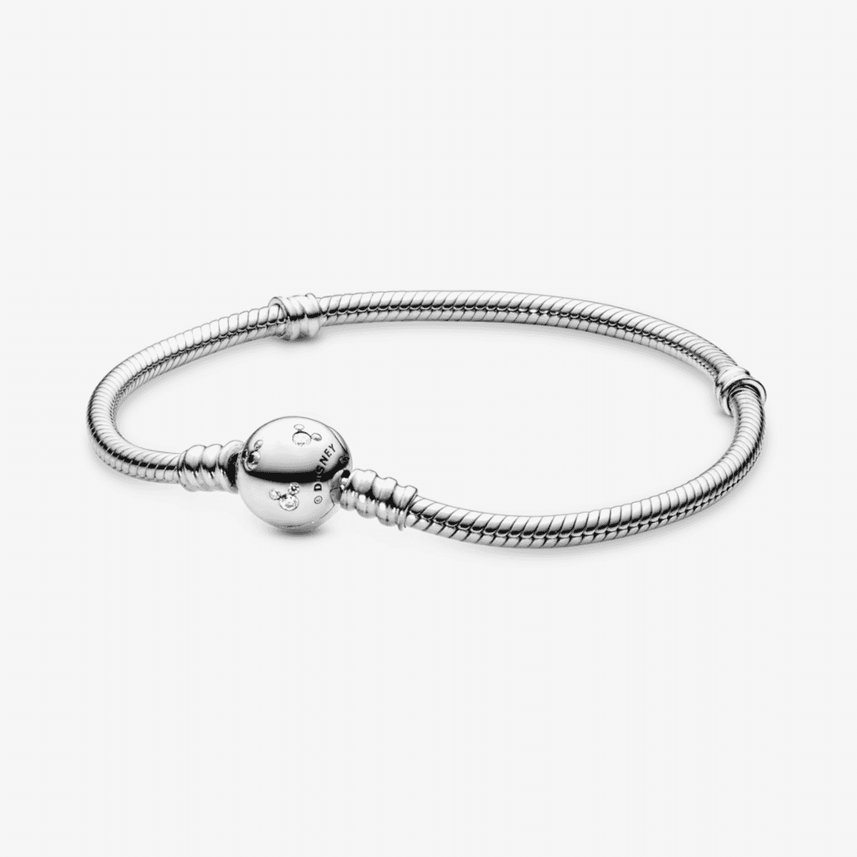 Pulsera Pandora Moments en plata de ley con cierre Mickey - vista frontal - 590731CZ