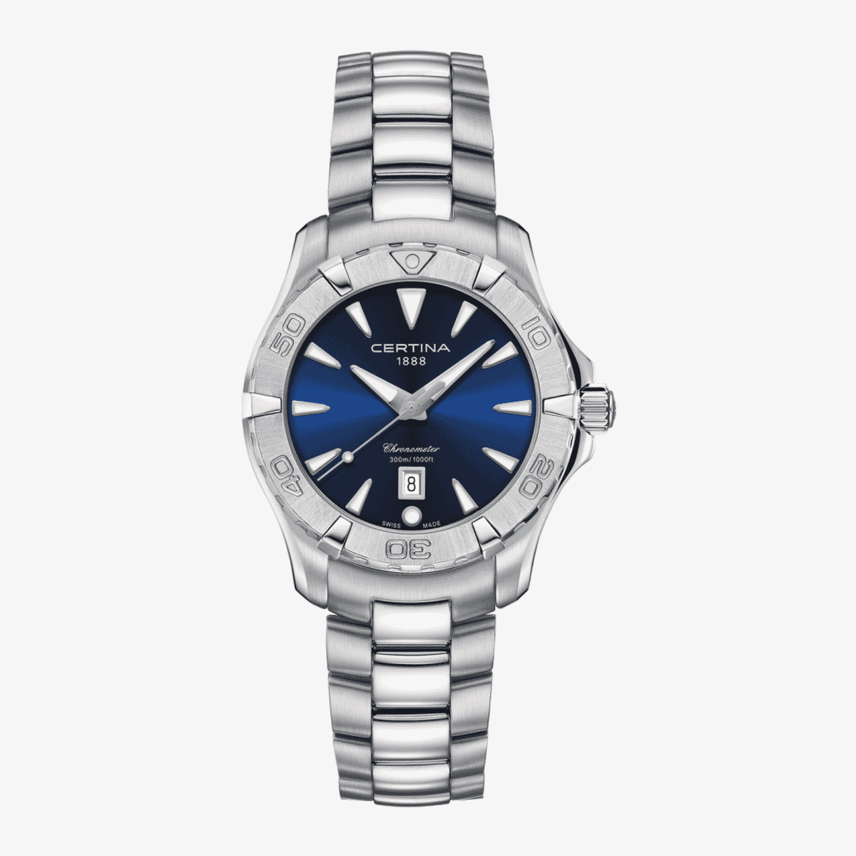 Reloj Certina DS Action Lady 34mm Acero, Esfera Azul - C0322511104100