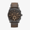 Reloj Fossil Machine mediano de piel en color marrón con cronógrafo FS4656