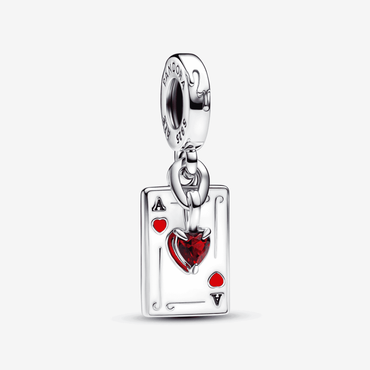 Charm colgante Pandora Doble Reina de Corazones Villanos de Disney en plata de ley con detalles rojos - 793420C01