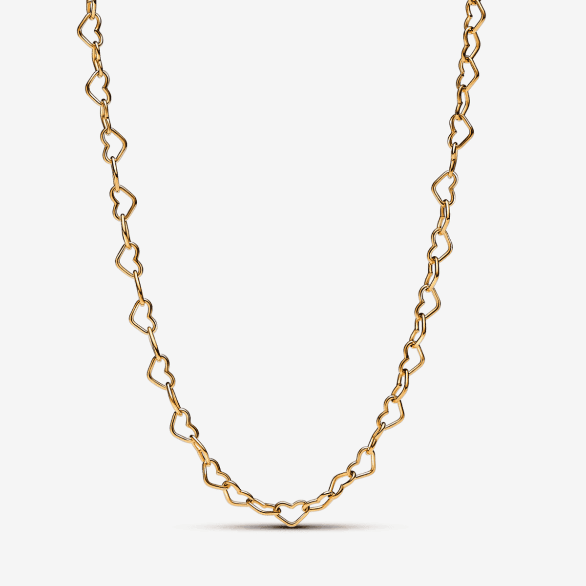 Collar Pandora Corazones Unidos chapado en oro, vista completa de la cadena - 363334C00