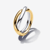 Anillo Pandora Bandas Entrelazadas en Dos Tonos 163262C00