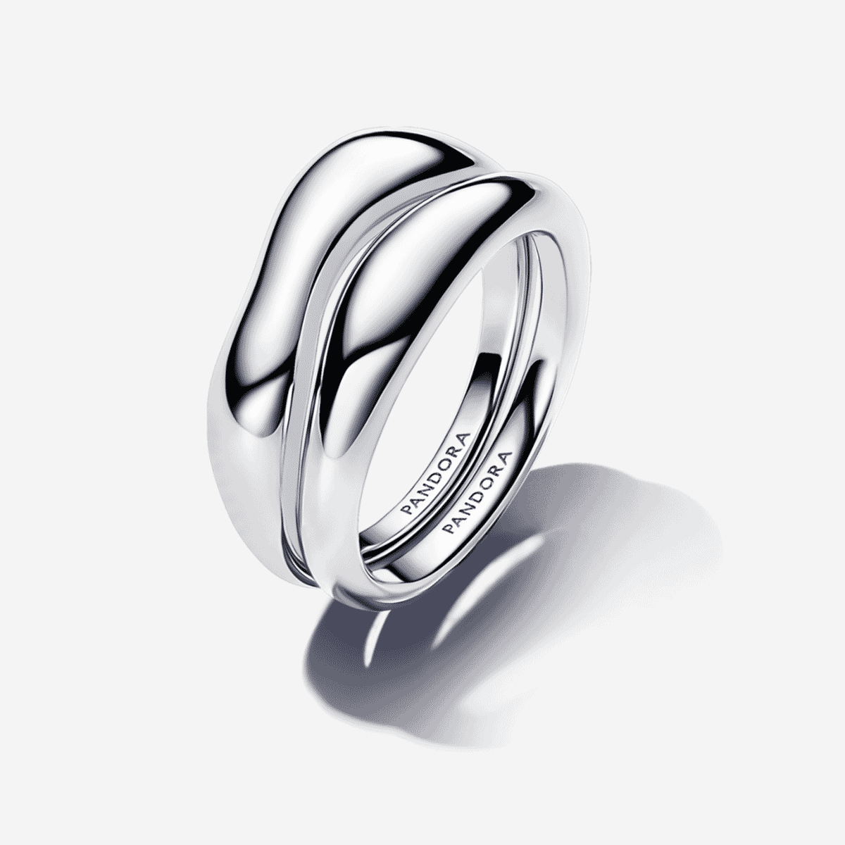 Anillo Pandora Combinable en plata de ley, vista frontal - 193264C00
