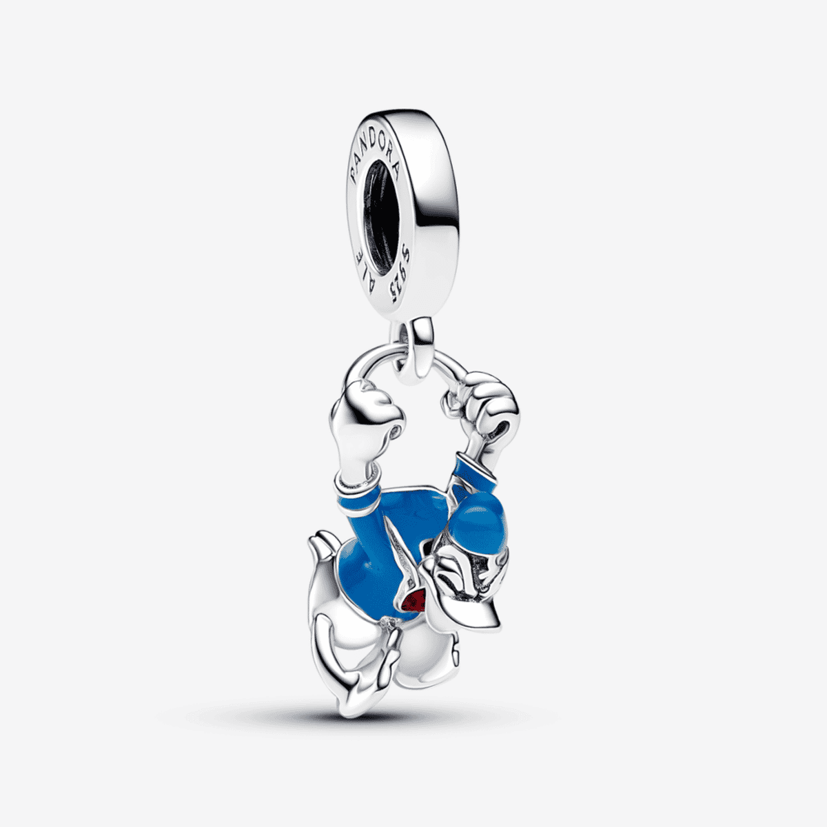 Charm colgante Pandora Pato Donald de Disney en plata de ley con esmalte azul - 793358C01