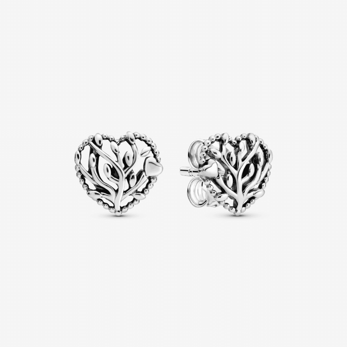 Pendientes Pandora Corazones Florecientes en plata de ley - 297085