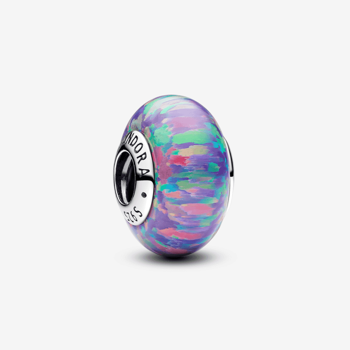 Charm Pandora en cristal opalescente morado con detalles multicolor - 791691C05