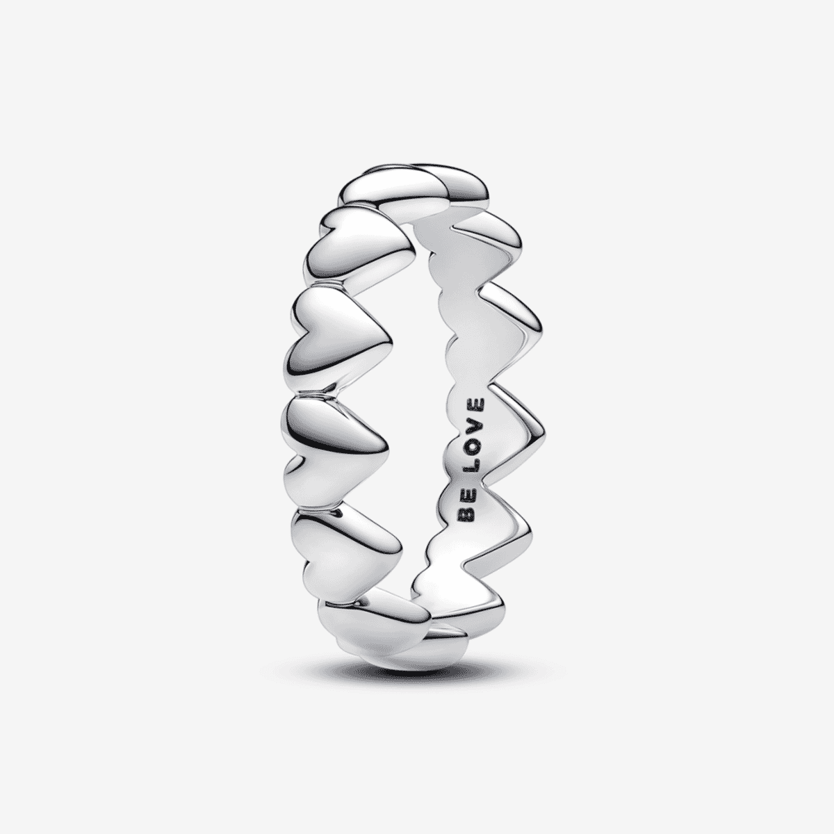 Anillo Pandora en plata con diseño de corazones continuos - 193427C00
