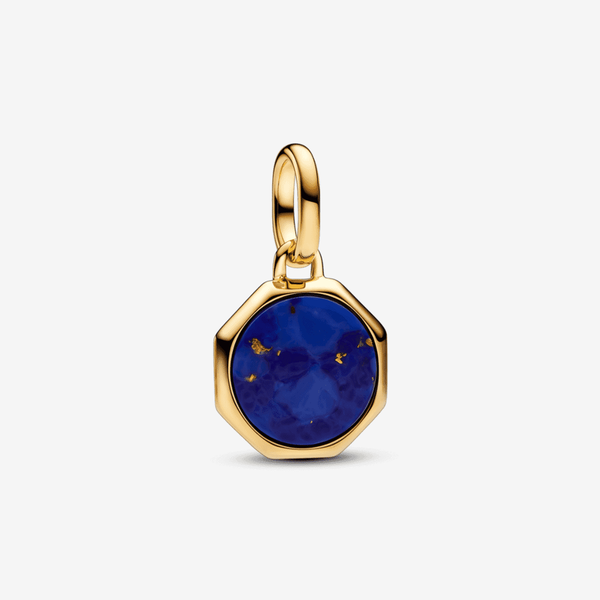 Charm mini medallón grabable Pandora ME en baño de oro con cristal azul - 763388C01