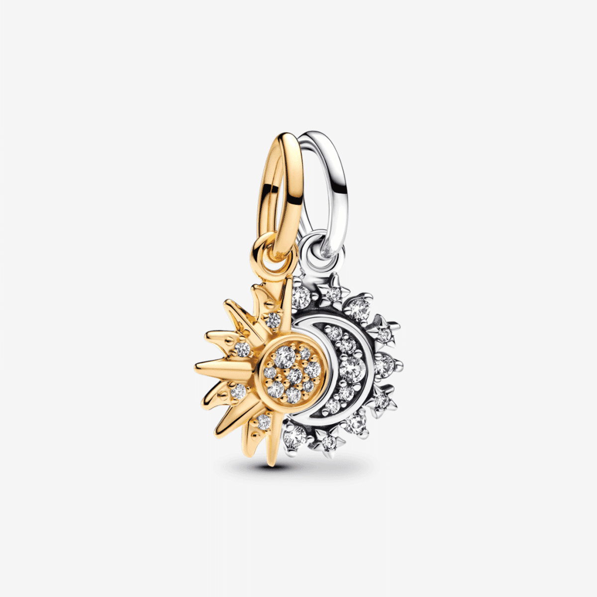 Charm Pandora Sol y Luna Divisible en plata de ley y chapado en oro - 763585C01
