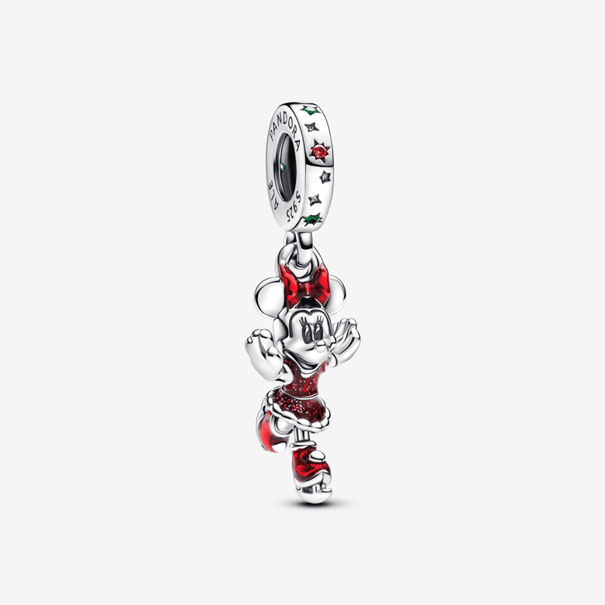 Charm colgante Pandora de plata con Minnie Mouse patinando sobre hielo - 793530C01