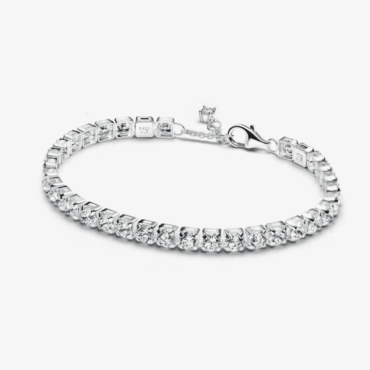 Pulsera Pandora Tenis Ancha Brillante en plata con circonitas - 593539C01