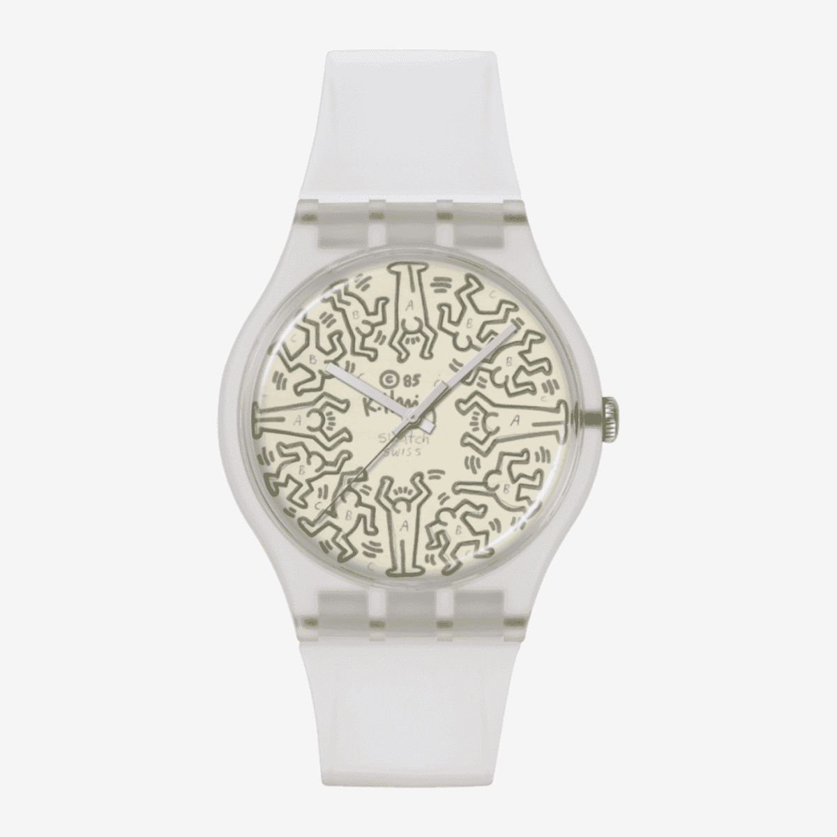 Reloj Swatch From the Archive con esfera beige y correa transparente - SO29Z145