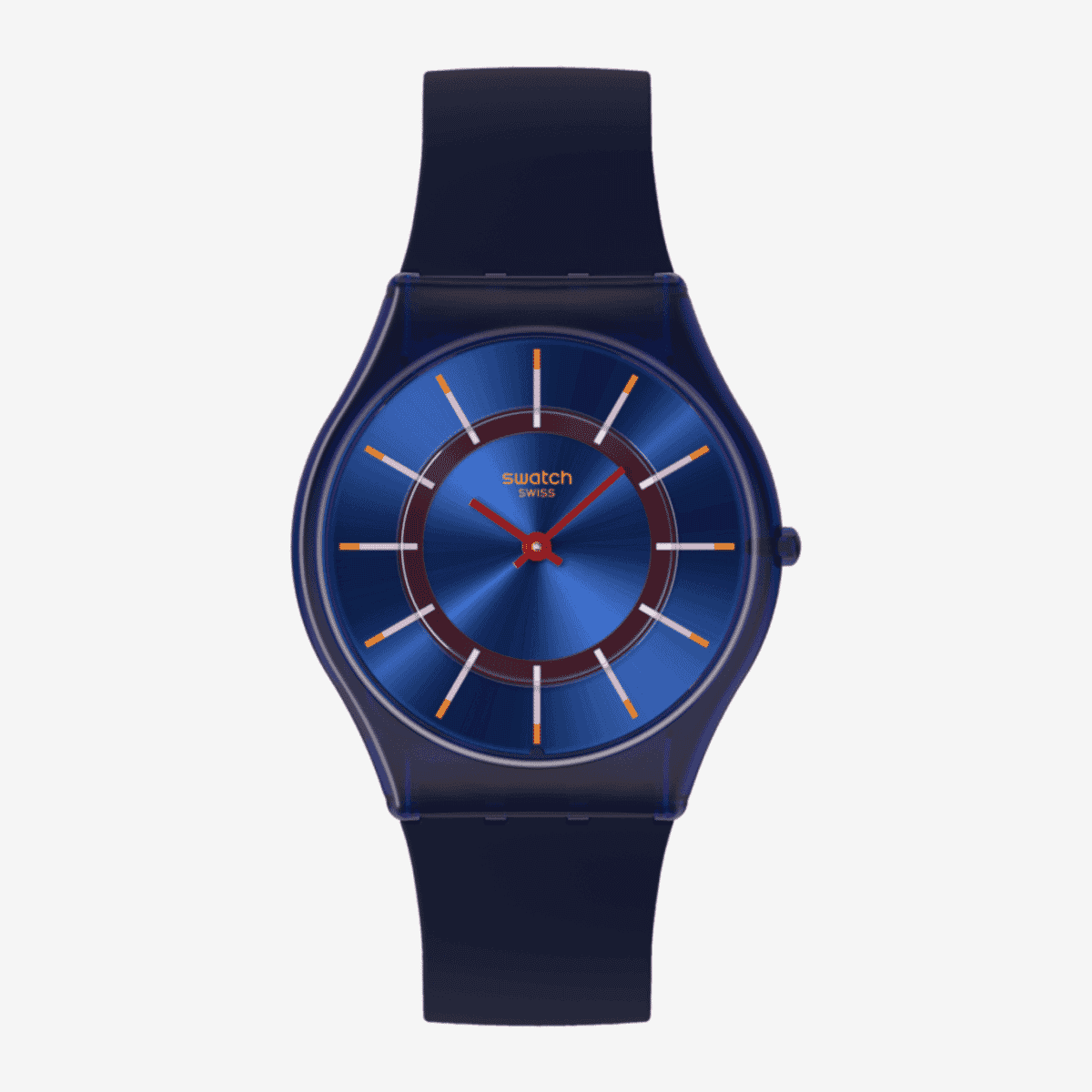 Reloj Swatch Very Jazzy Berry con esfera y correa azul - SS08N117