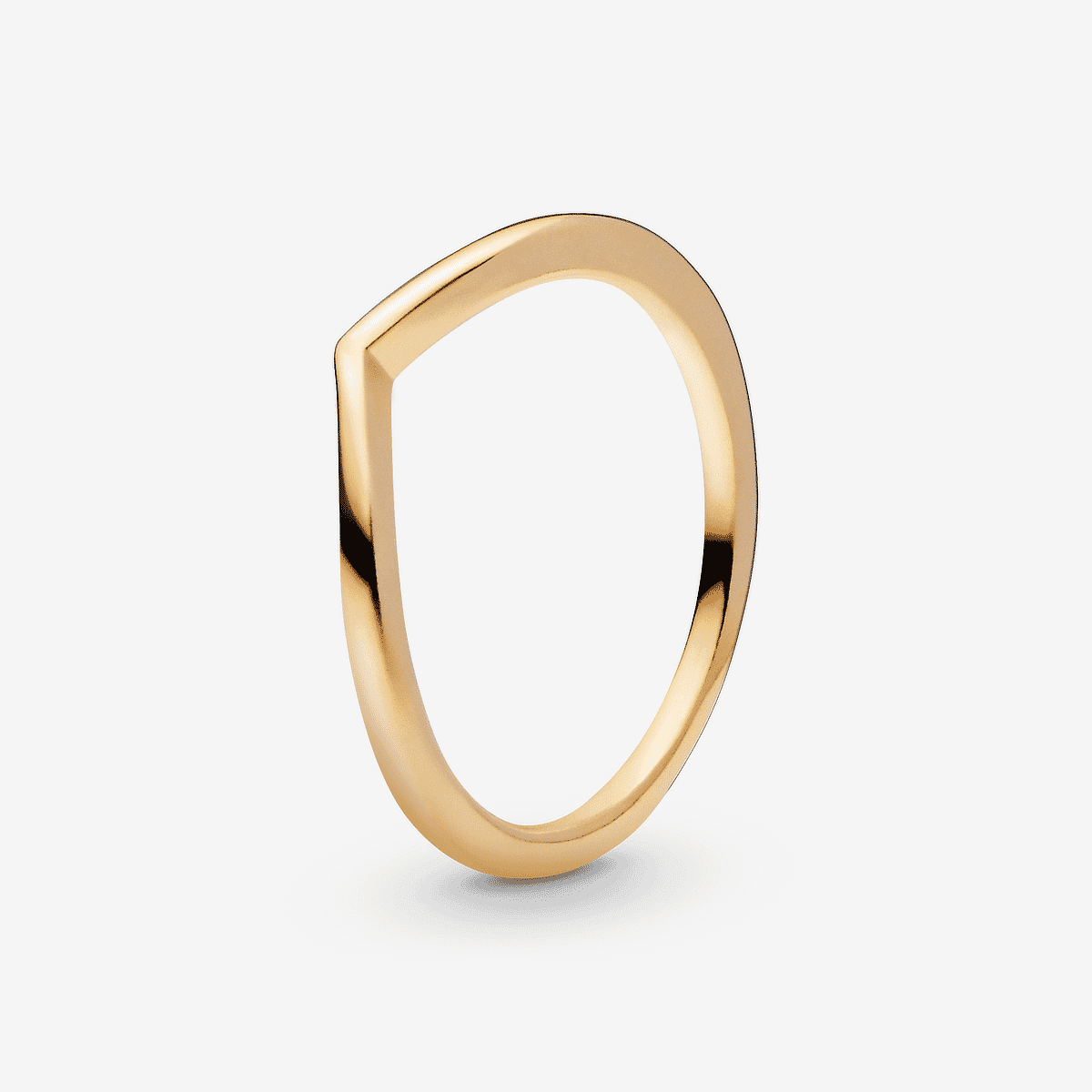 Anillo Deseo Clásico Pulido en plata de primera ley chapada en oro - 168742C00