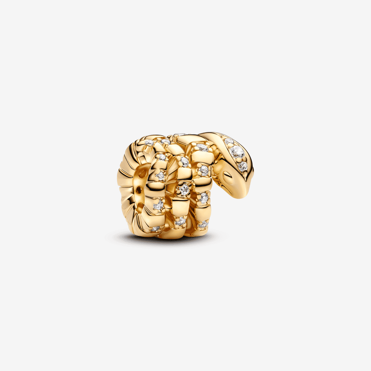 Charm Serpiente Enroscada chapado en oro vista frontal - 763618C01