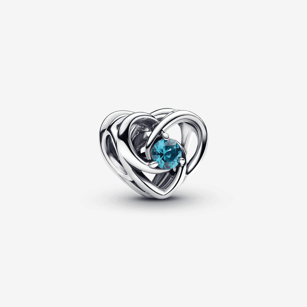 Charm Corazón y Gemas Entrelazados en plata de primera ley - 793744C01