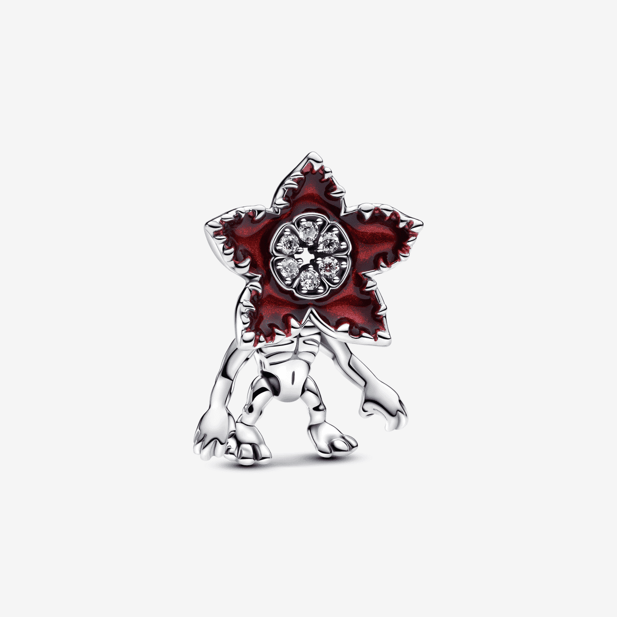 Charm Demogorgon Móvil de Stranger Things en plata de primera ley y esmalte rojo - 793562C01
