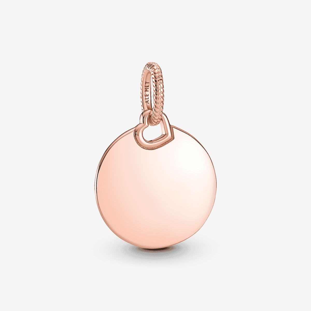 Colgante Etiqueta Redonda Grabable en plata de primera ley chapada en oro rosa - 388610C00