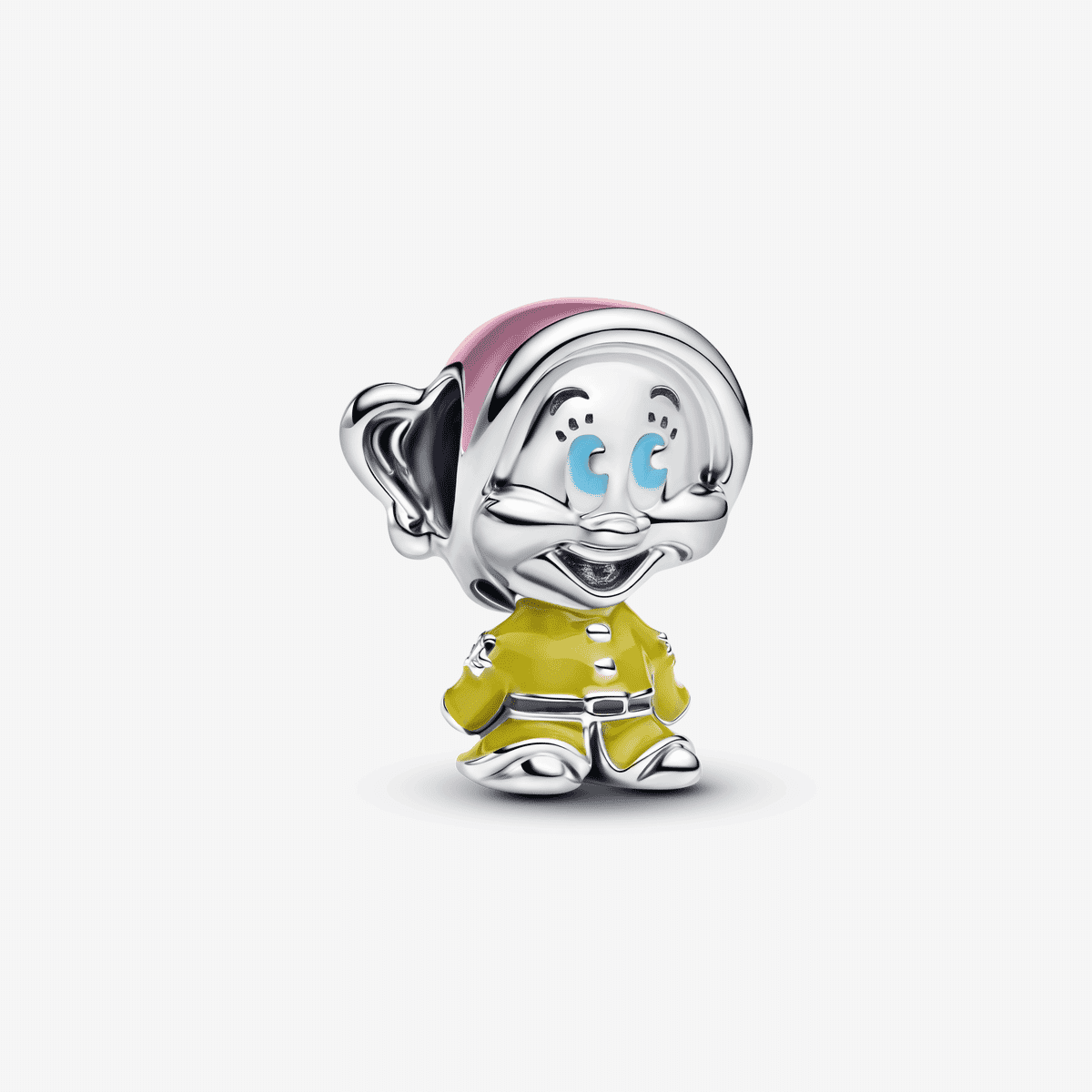 Vista frontal del Charm Mudito de Disney en plata de ley y esmalte - 793749C01