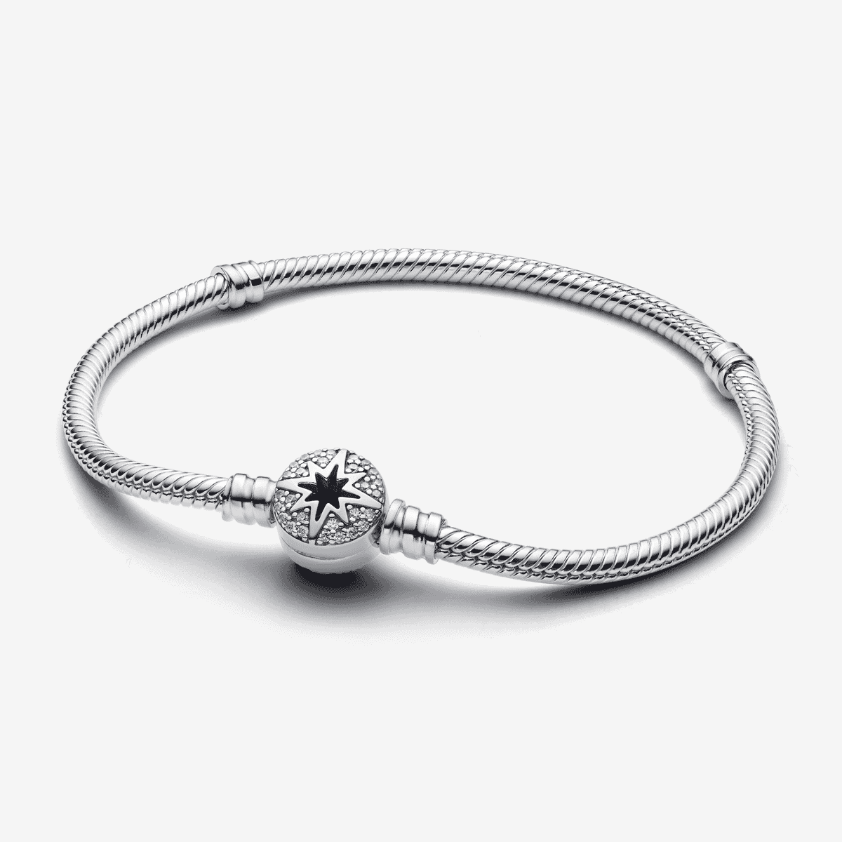 Pulsera Pandora Moments Cadena de Serpiente con Cierre de Estrella Polar en plata de primera ley - 593584C01