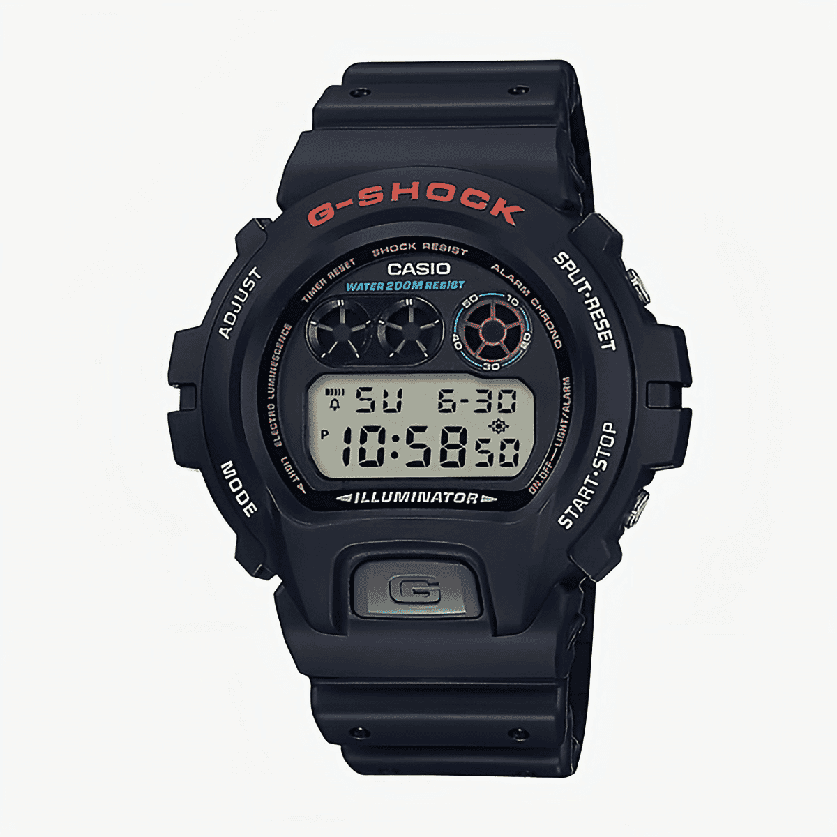 Reloj Casio G-Shock Classic DW-6900-1VER con brazalete negro y esfera negra