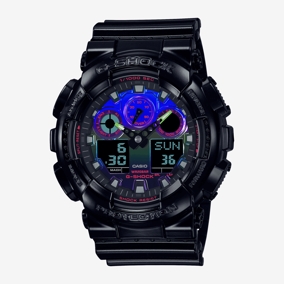 Reloj Casio G-Shock Classic GA-100RGB-1AER con brazalete negro y esfera negra Reloj Casio G-Shock Classic GA-100RGB-1AER con brazalete negro y esfera negra