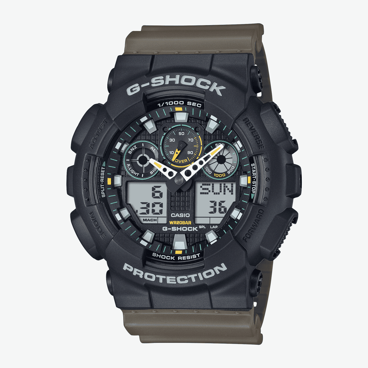 Reloj Casio G-Shock Classic GA-100TU-1A3ER con brazalete marron y esfera negra Reloj Casio G-Shock Classic GA-100TU-1A3ER con brazalete marron y esfera negra