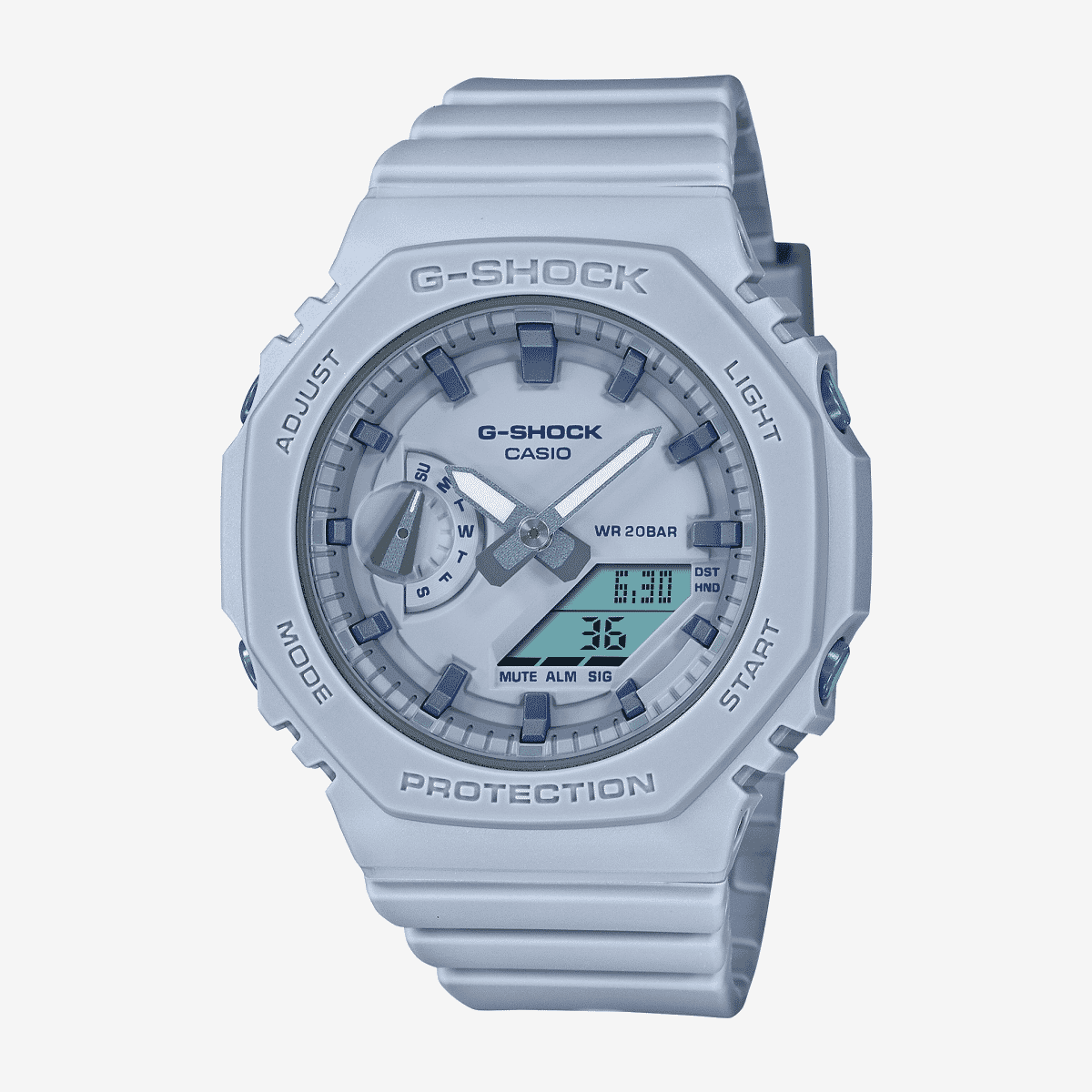 Reloj Casio G-Shock Mujer GMA-S2100BA-2A2ER con brazalete azul y esfera blanca Reloj Casio G-Shock Mujer GMA-S2100BA-2A2ER con brazalete azul y esfera blanca