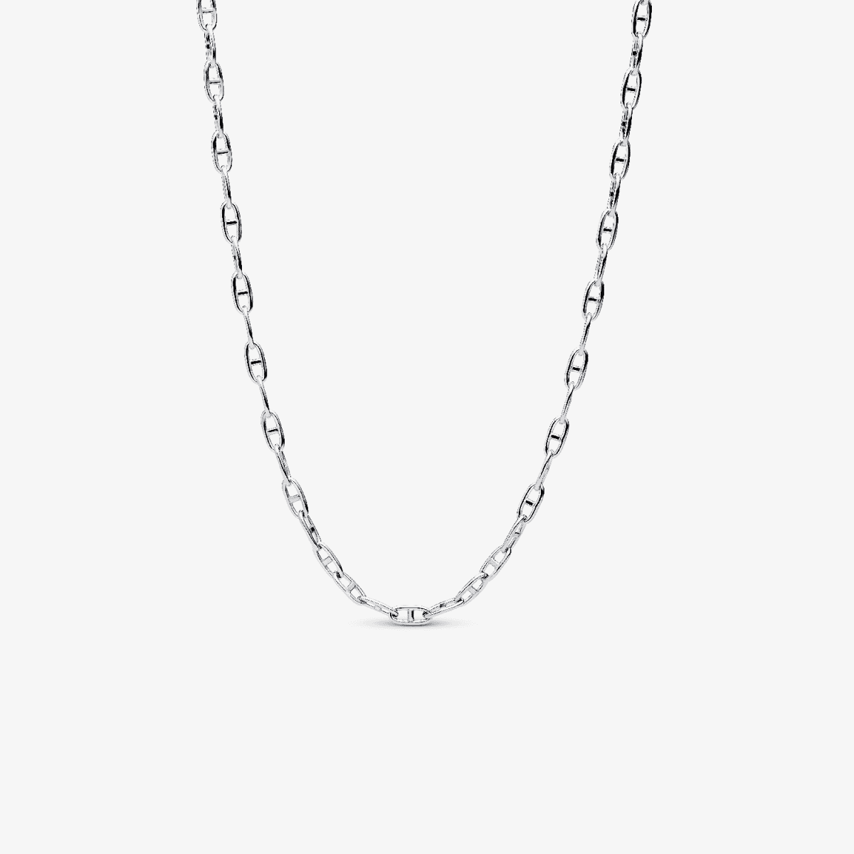 Collar Ancla Pandora en plata de primera ley vista frontal - 393899C00