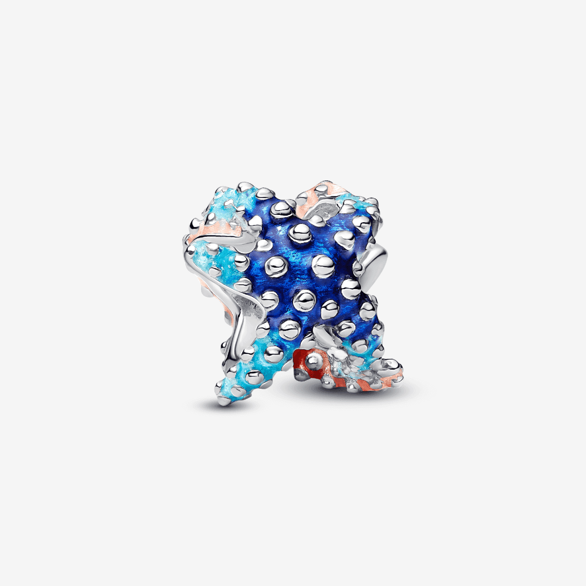 Charm Mini Estrella de Mar Colorida en plata de primera ley y esmalte multicolor vista frontal - 793817C01