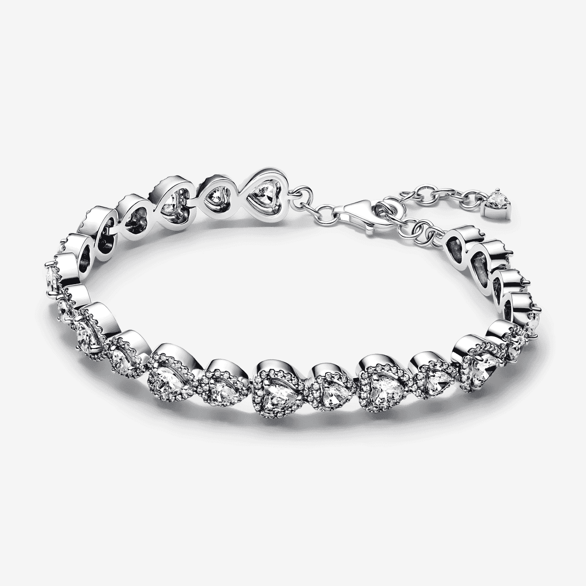 Pulsera Halo Corazones - Edición limitada en plata - 593655C01