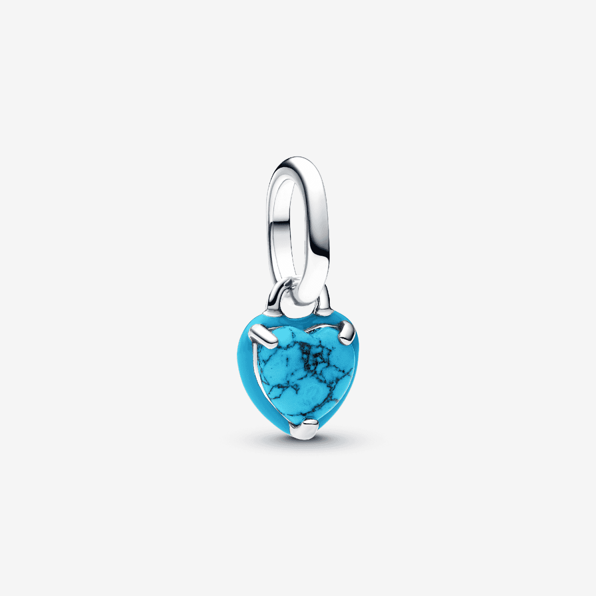 Charm Mini Colgante Corazón Color Turquesa en plata de primera ley y esmalte turquesa - 793827C01 Charm Mini Colgante Corazón Color Turquesa en plata de primera ley y esmalte turquesa - 793827C01