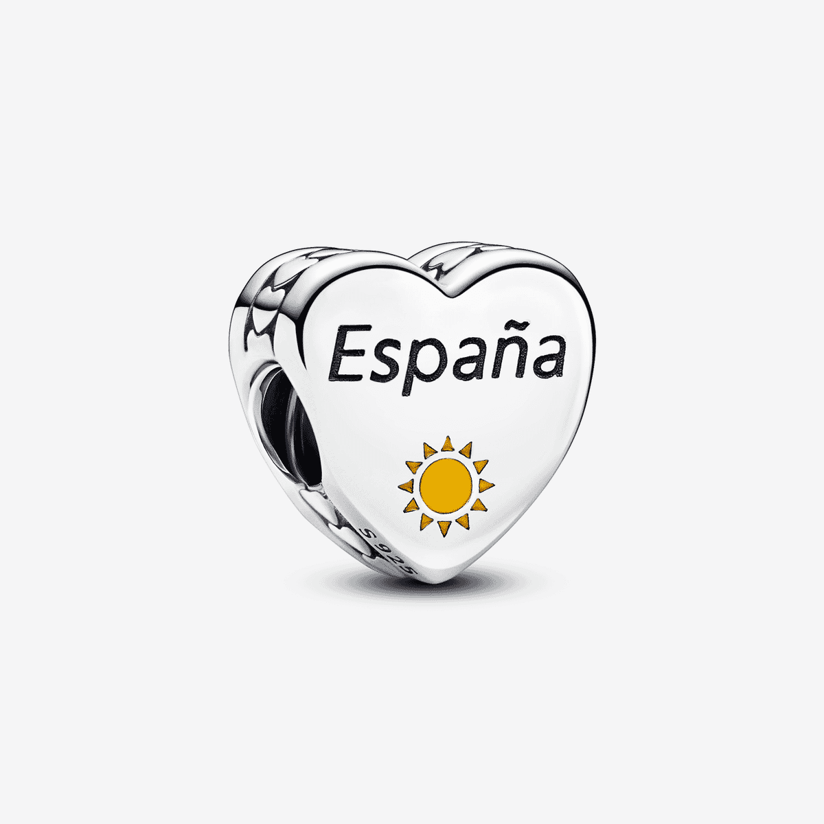 Vista frontal del Charm España Grabable en plata - 792015C00_E070