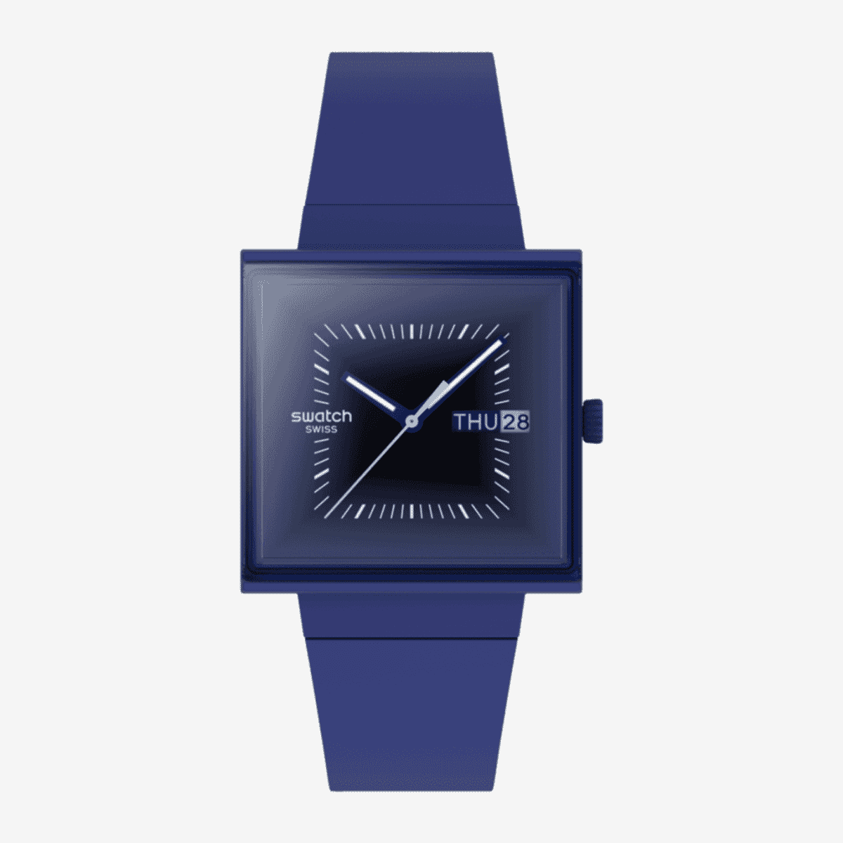 Reloj Swatch Squarely Blacklight SO34N700 con caja y correa azul - SO34N700 Reloj Swatch Squarely Blacklight SO34N700 con caja y correa azul - SO34N700