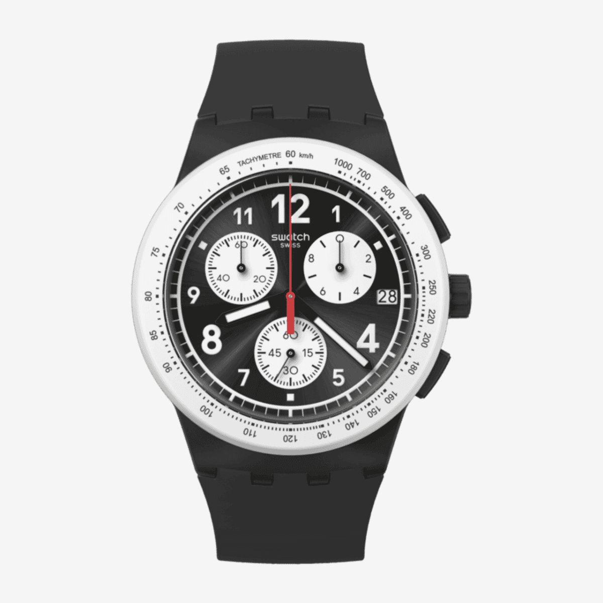 Reloj Swatch Nothing Basic About Black con caja y brazalete negros - SUSB420