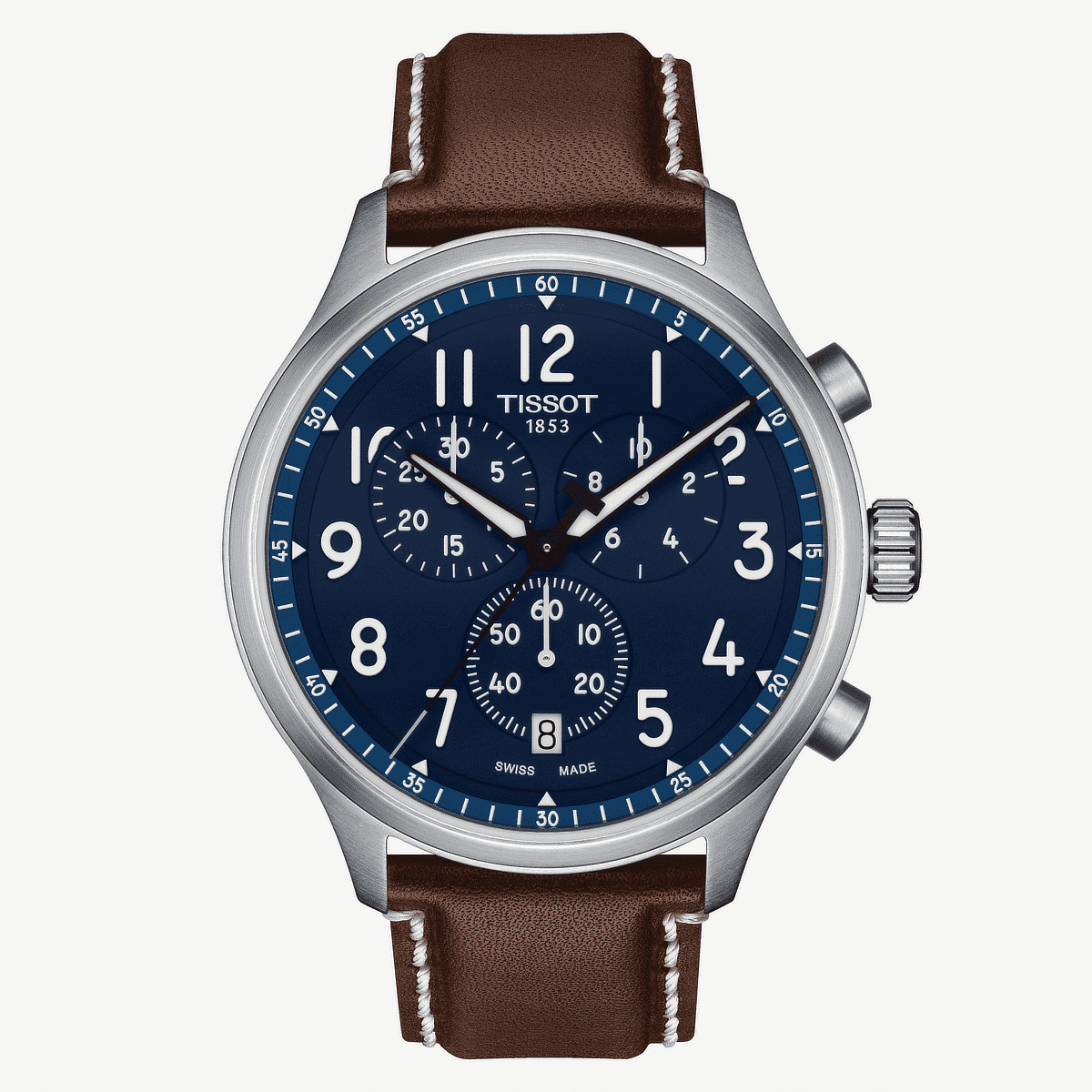 Tissot Chrono XL Vintage con correa de cuero marrón y esfera azul - T1166171604200 Tissot Chrono XL Vintage con correa de cuero marrón y esfera azul - T1166171604200