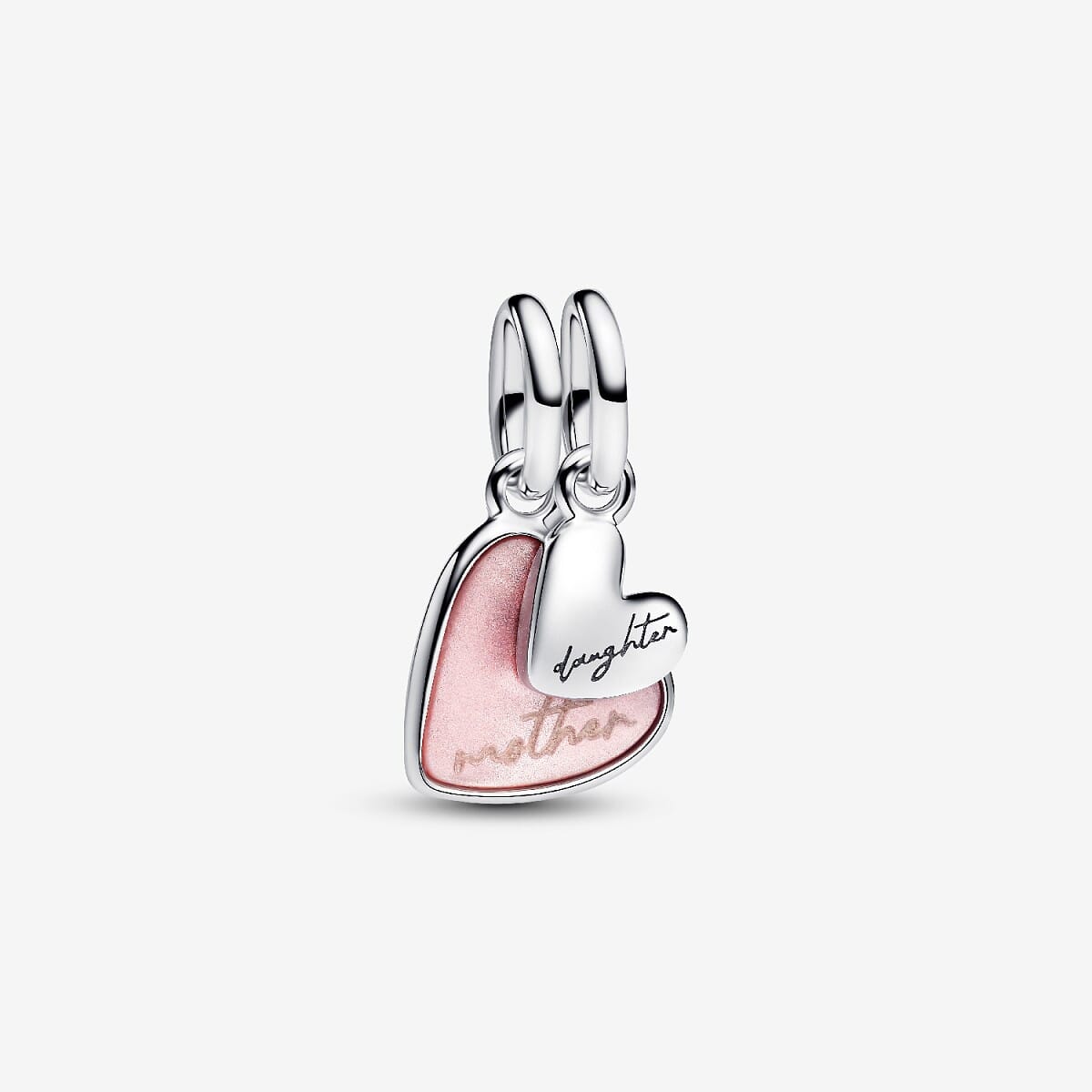 Charm Colgante Divisible Madre e Hija en plata de ley y detalles rosa - 793766C01