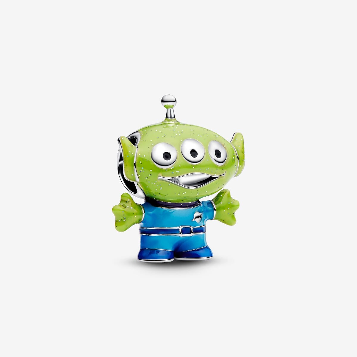 Charm Marciano de Toy Story de Disney Pixar en plata de primera ley y esmalte verde - 794024C01
