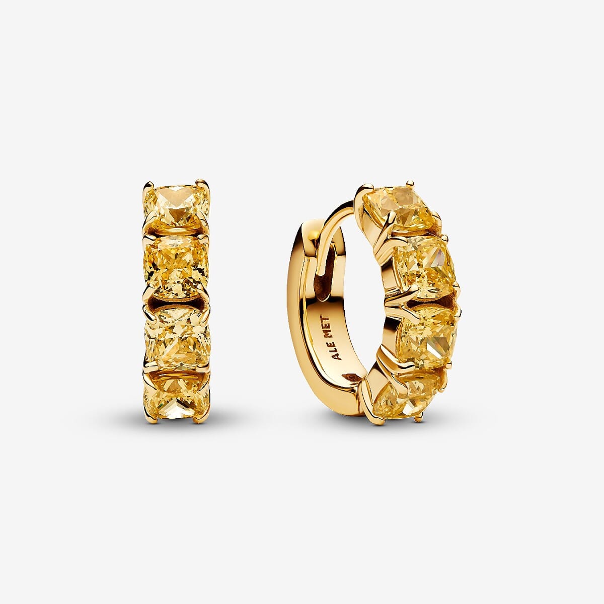 Pendientes de Aro Amarillos Pandora con chapado en oro y circonitas amarillas - 263851C02