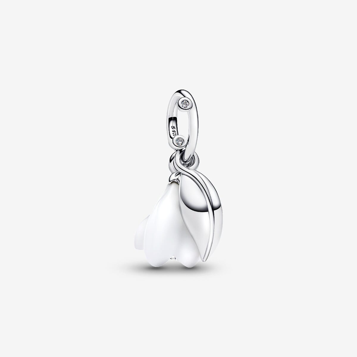 Charm Colgante en plata de ley Flor Campanilla con circonita cúbica blanca - 794239C01