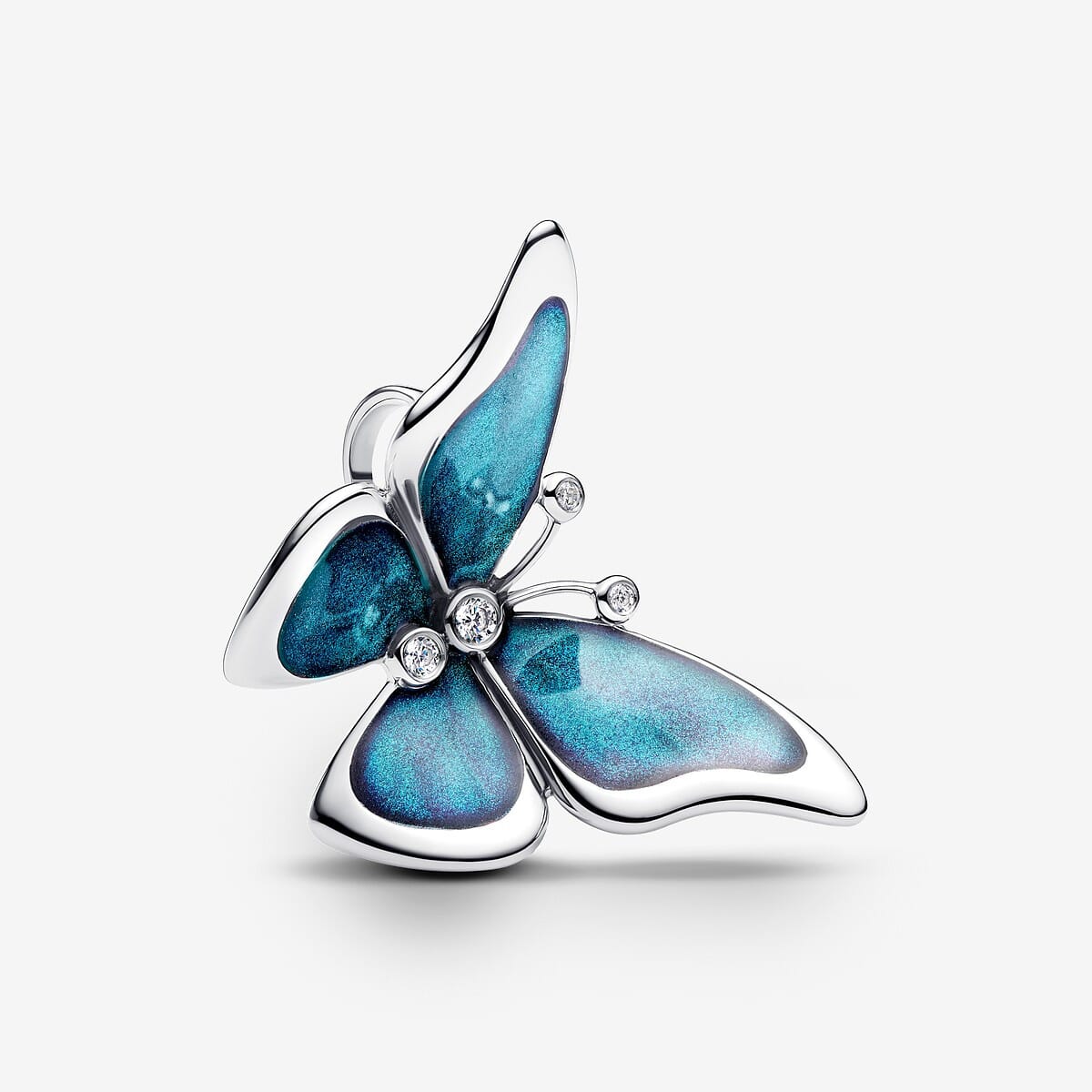 Charm Pandora Mariposa Grande en plata de primera ley y esmalte azul vista de detalle - 793747C01