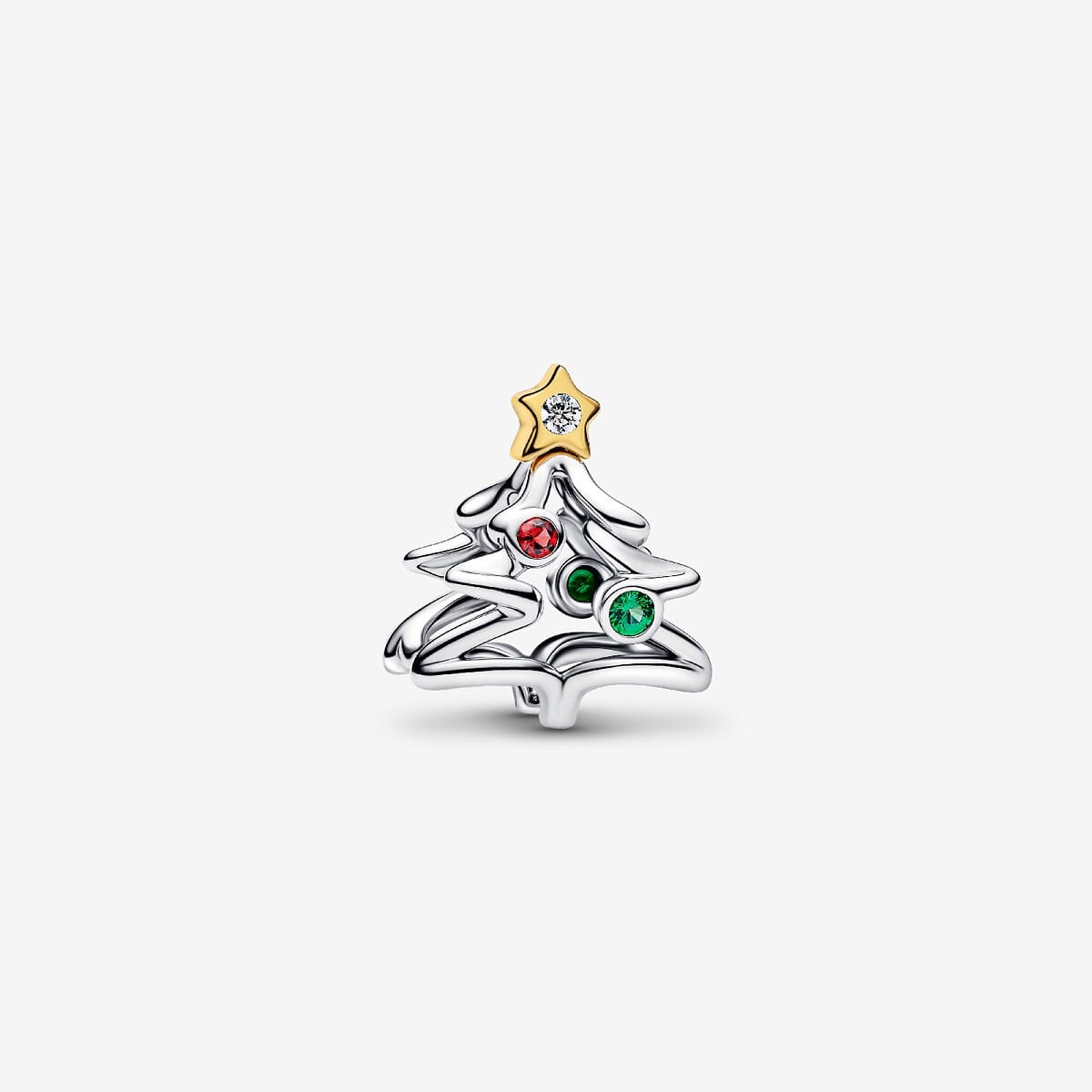 Charm Árbol de Navidad en plata de primera ley y chapado en oro - 764248C01