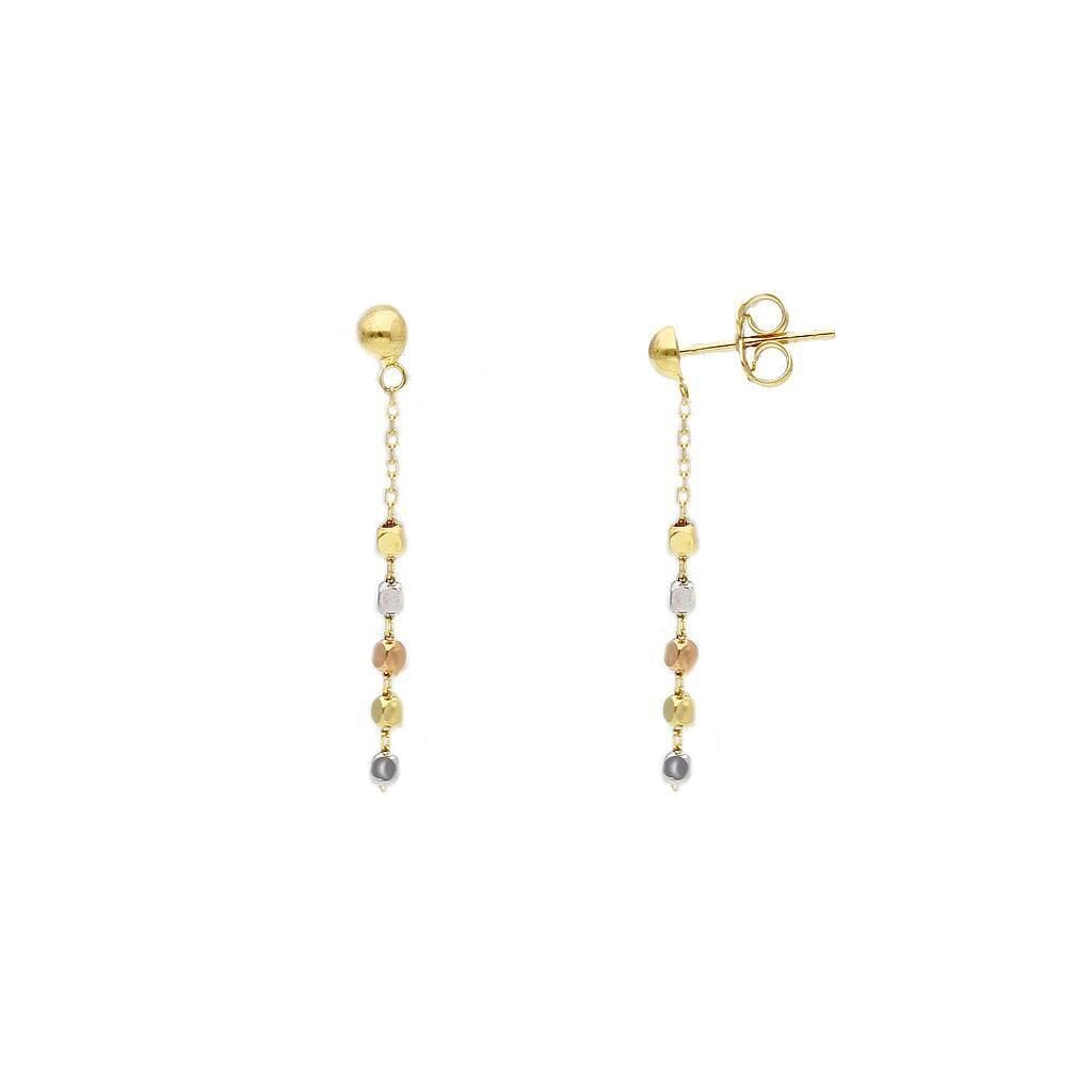 Pendientes de Oro Tricolor
