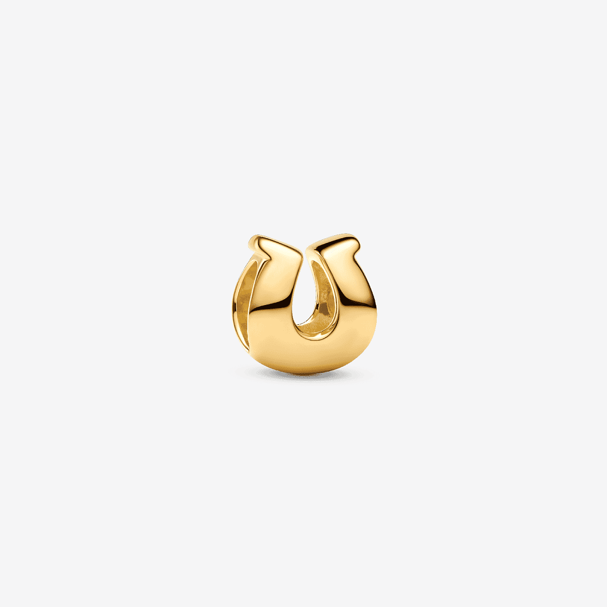 Charm Mini Herradura de Pandora en color dorado con acabado chapado en oro vista frontal - 764517C00
